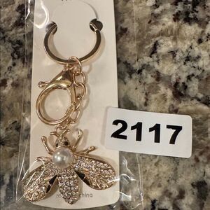 2117 Rhinestone, Bee Key Ring & Bag Charm